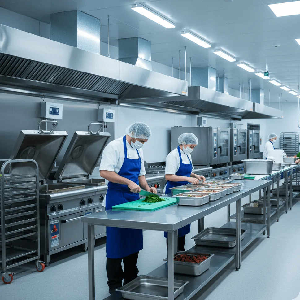 Équipe Traiteur Brossard en cuisine